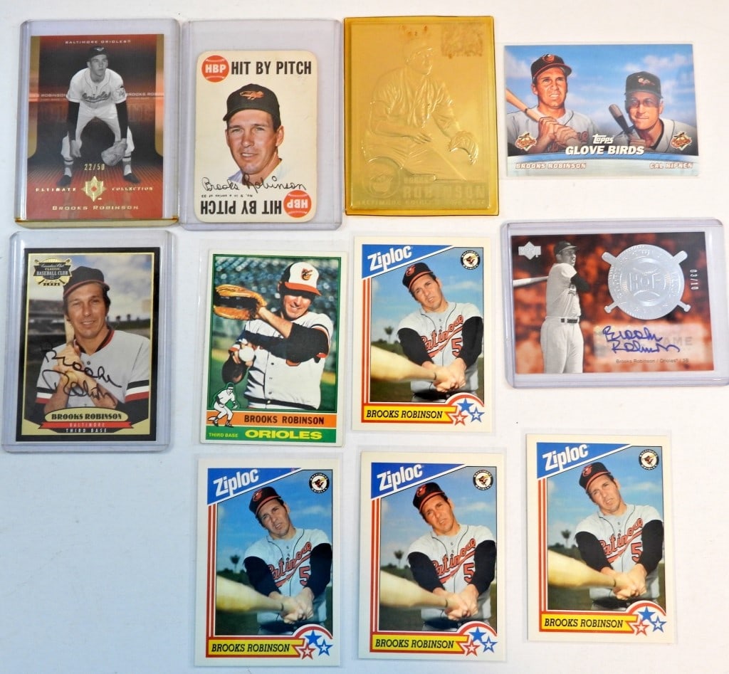 (2) BROOKS ROBINSON AUTO CARDS plus (1 of 2)