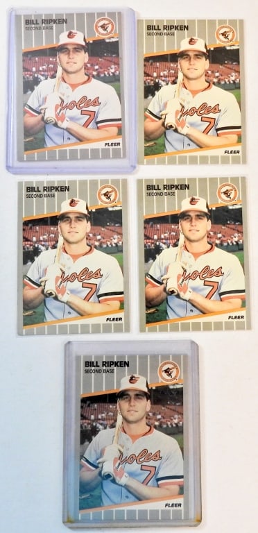 (5) 1989 FLEER BILL RIPKEN ERROR CARDS (1 of 2)