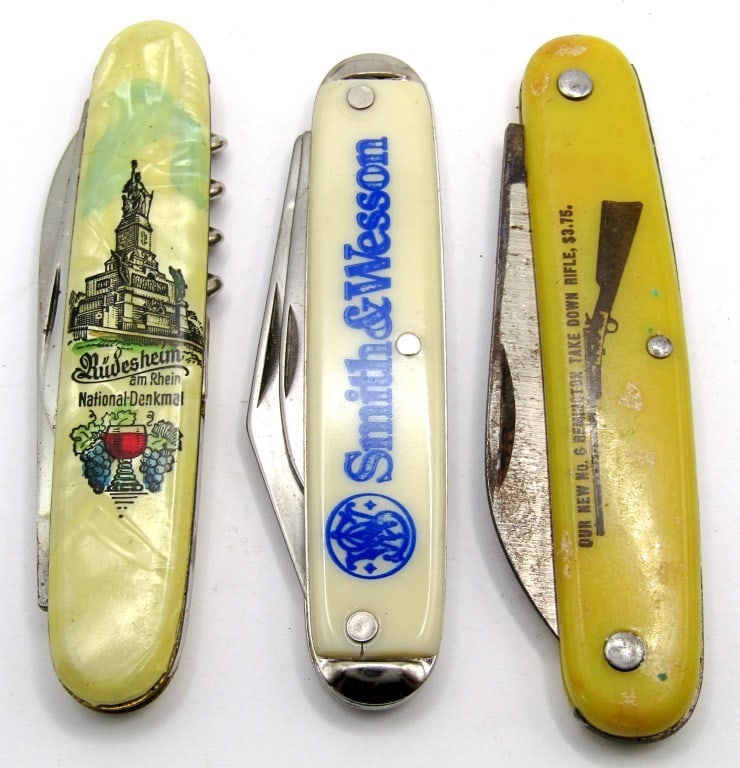 (3) Vintage Advertising Pocket Knives (1 of 5)