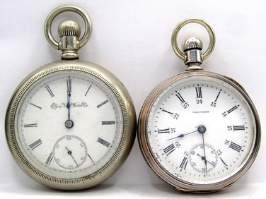 (2) 18 size POCKET WATCHES PARTS/REPAIR