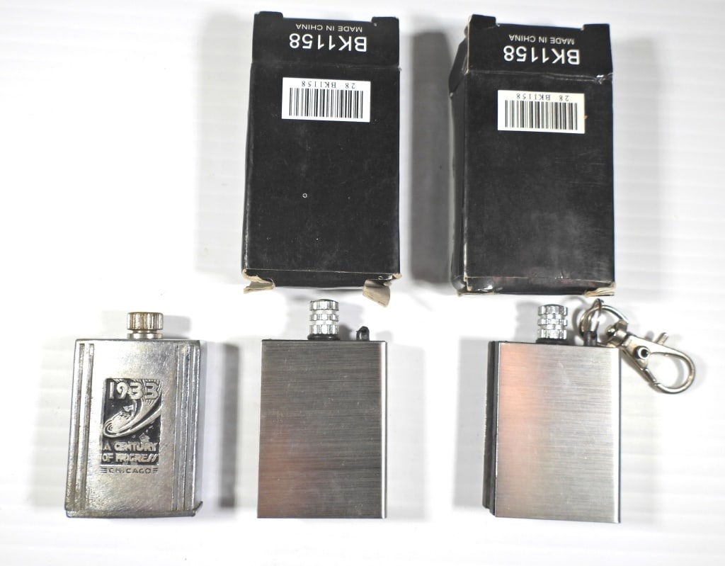 THE MATCH KING "1933 CENTURY" LIGHTER: plus (2) MODERN MATCH KING STYLE in BOX