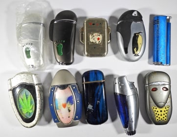 (10) NOVELTY BUTANE LIGHTERS