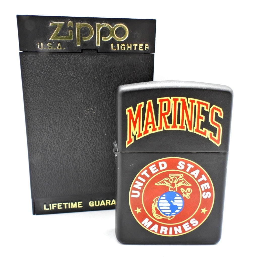 1998 UNITED STATES MARINES UNFIRED ZIPPO LIGHTER: IN BOX, UNFIRED