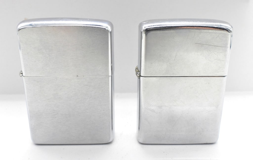 1967 & 1970 ZIPPO LIGHTERS: BOTH USED CONDITIONS, INSERT MATCHES THE PAT.2517191