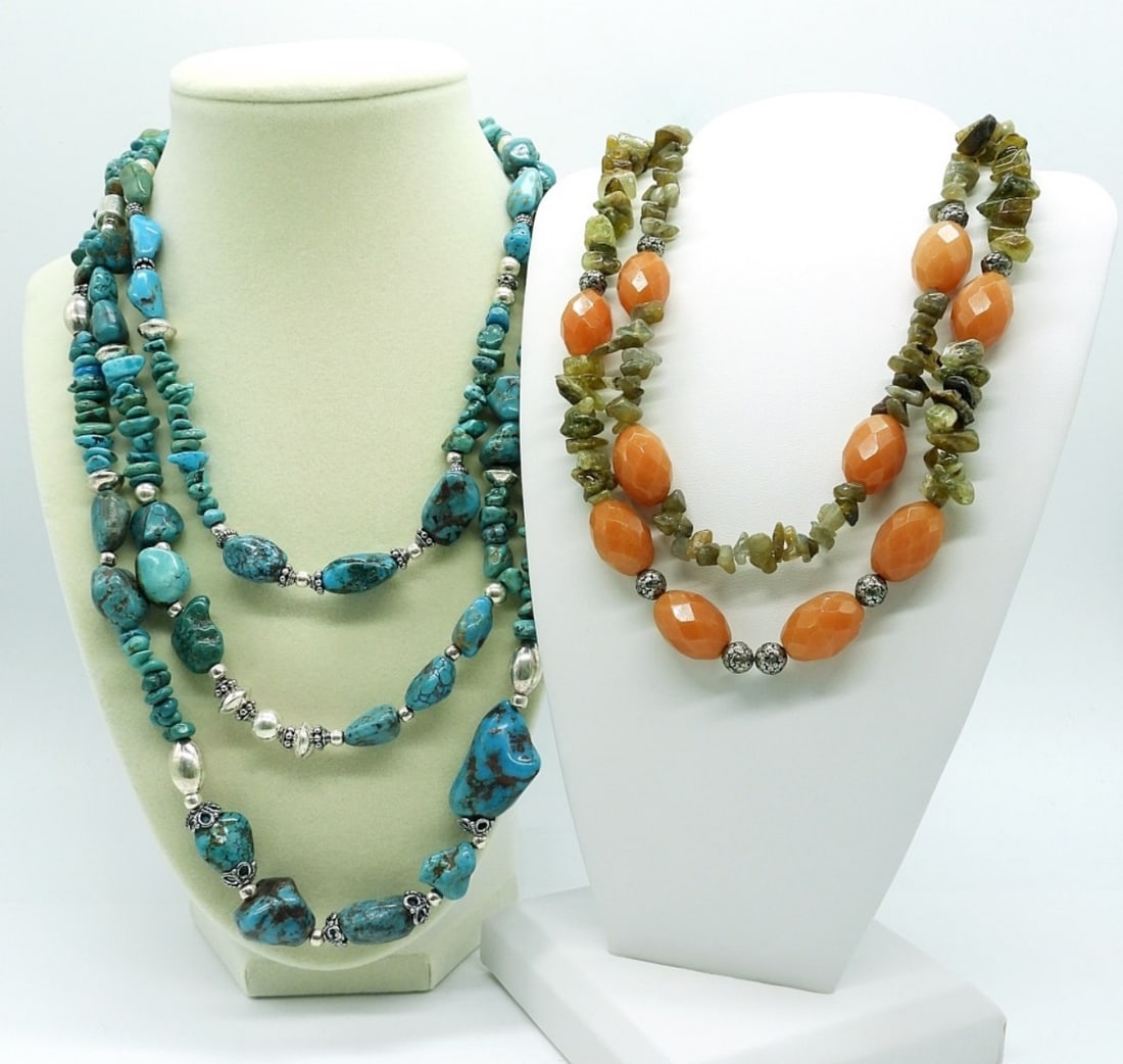 Sterling Natural Stone Necklaces (1 of 4)