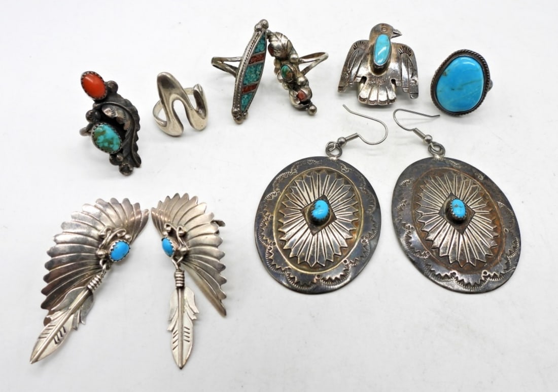 Sterling Southwest Turquoise Jewelry Set (1 of 6)