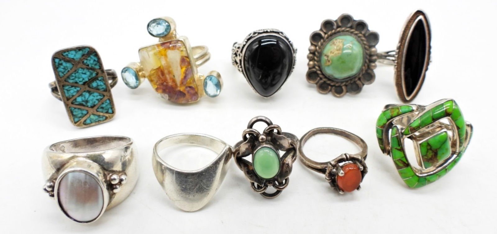 Vintage Sterling Boho Style Rings (1 of 3)