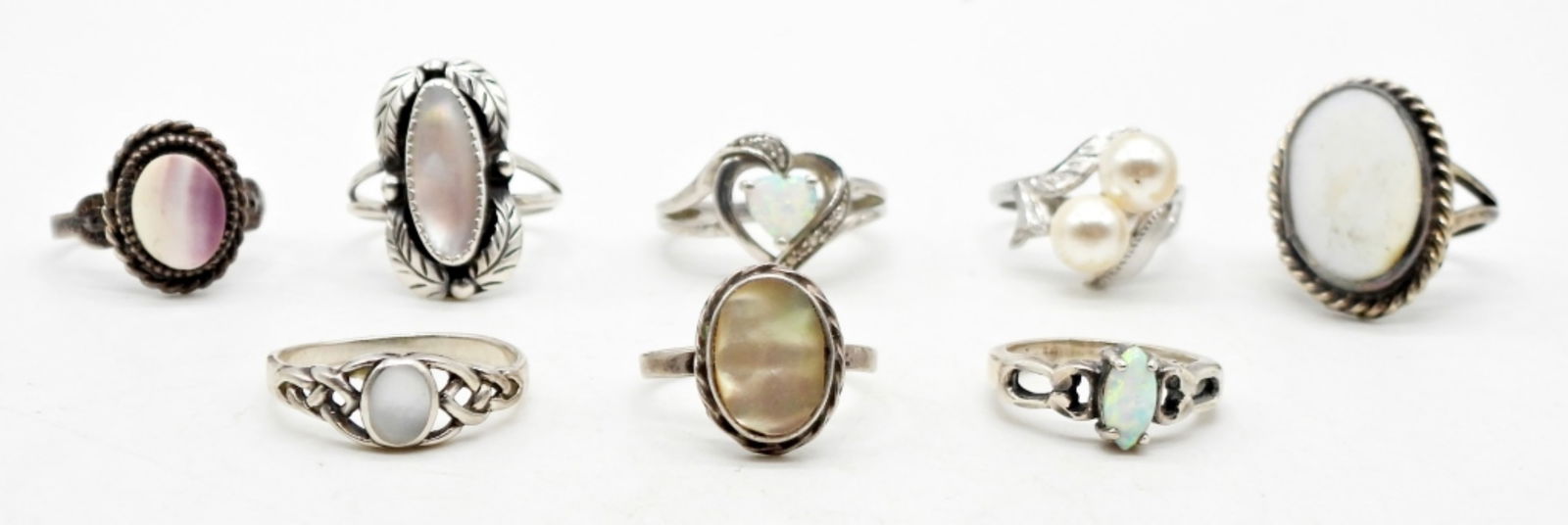 (8) STERLING SILVER VINTAGE RINGS (1 of 2)