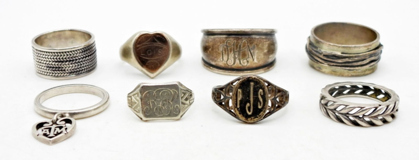 (8) VINTAGE STERLING SILVER RINGS (1 of 2)
