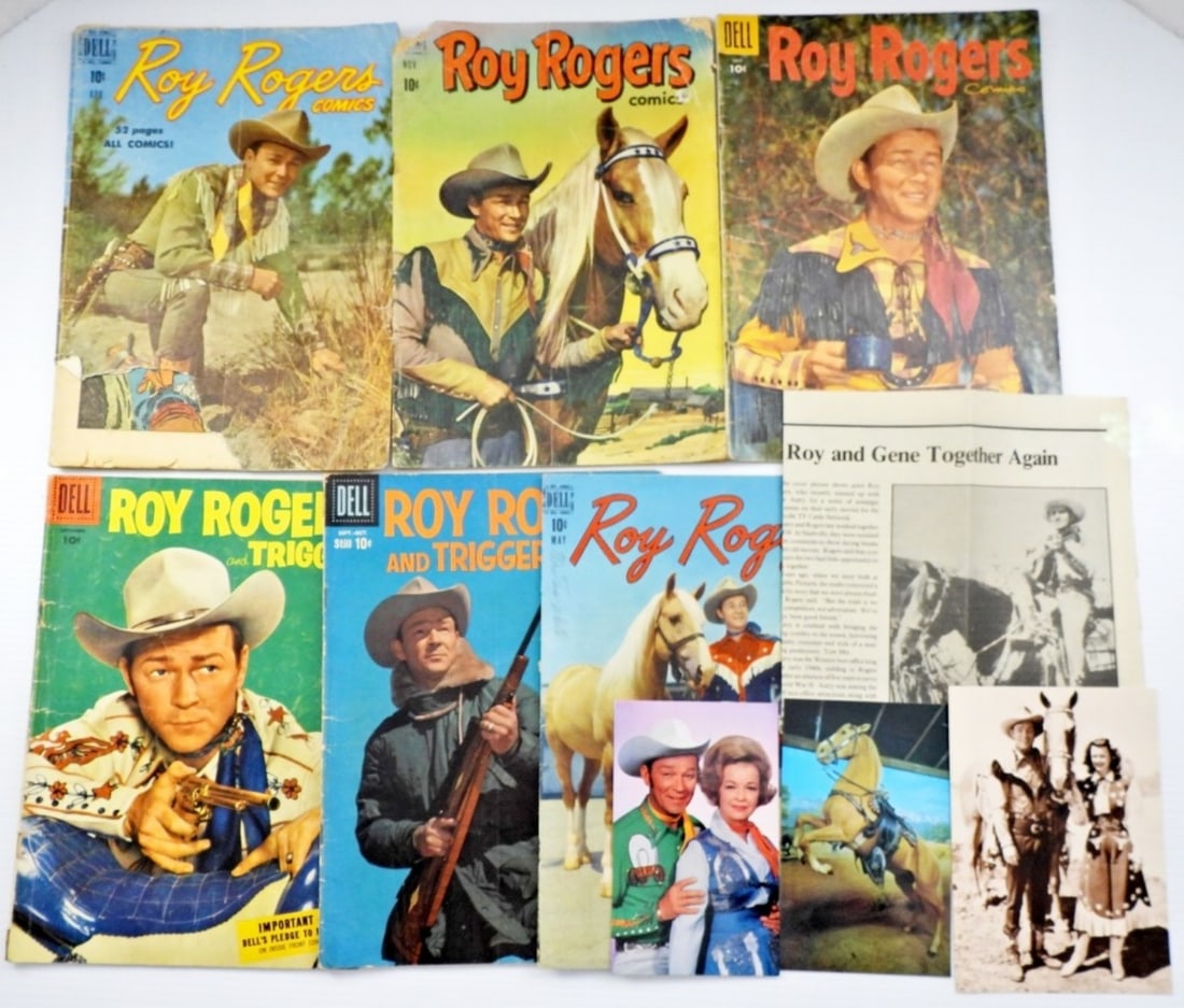 (5) DELL ROY ROGERS COMICS (3) POSTCARDS (1 of 3)