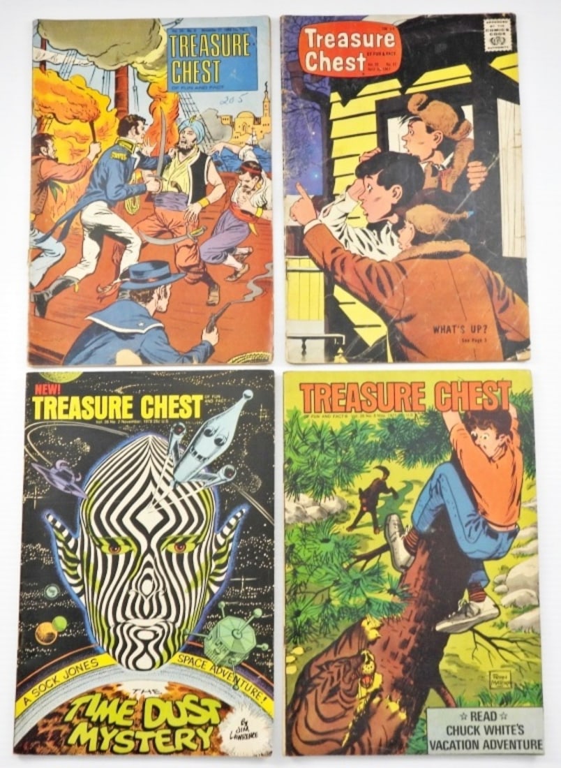 (4) TREASURE CHEST ADVENTURE COMICS (1 of 2)