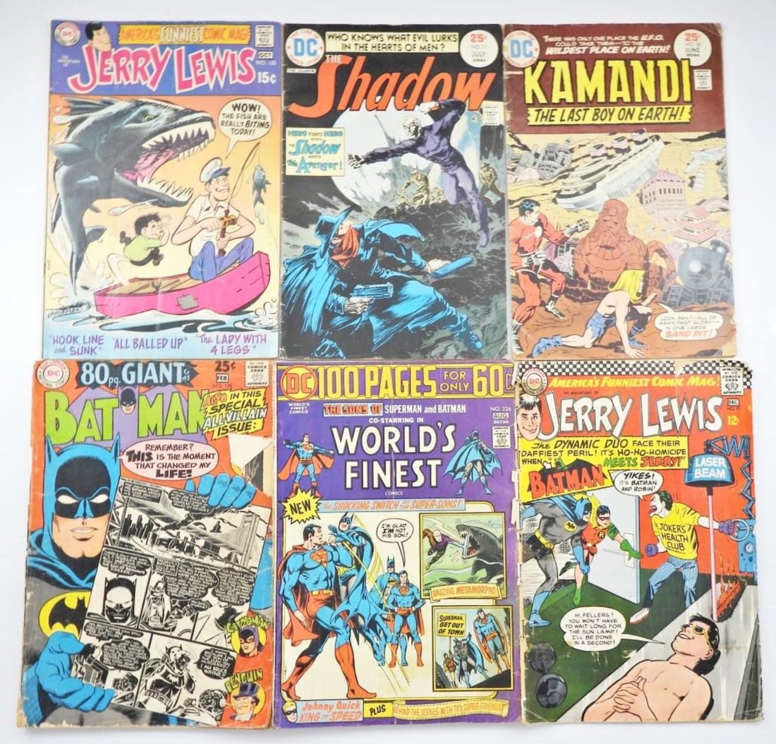 (6) DC COMICS: JERRY LEWIS, SHADOW, (1 of 2)