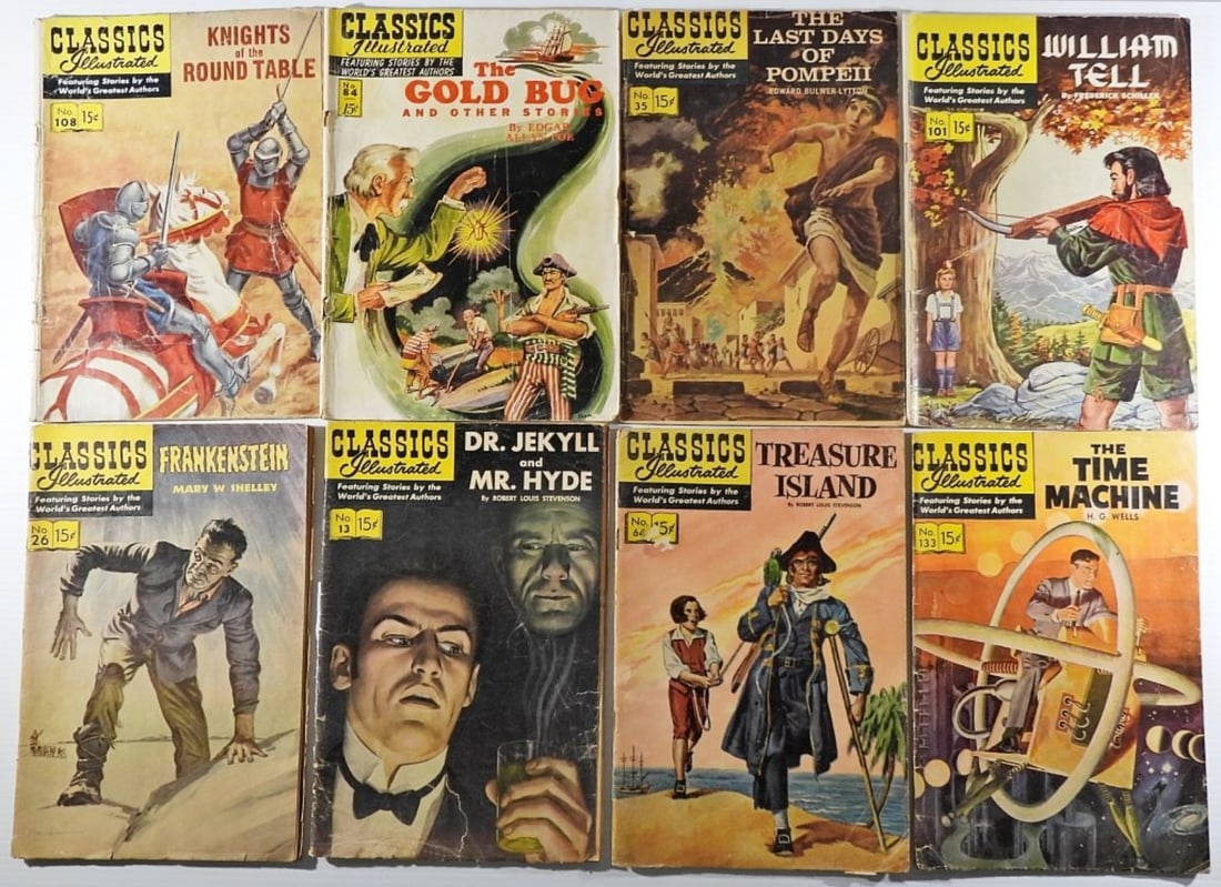 (8) CLASSIC ILLUSTRATED 15c VINTAGE LOT (1 of 2)