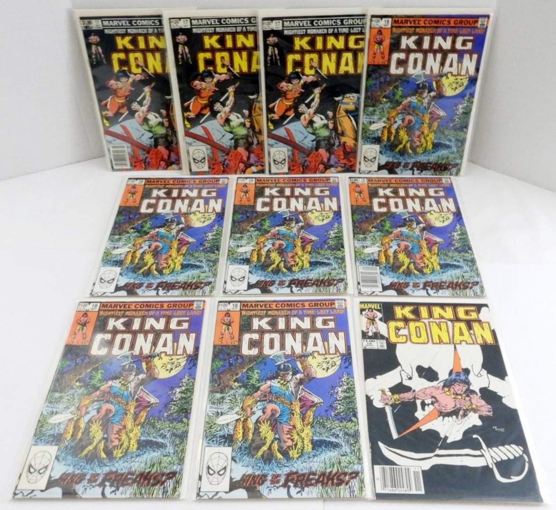 (10) VINTAGE MARVEL KING CONAN COMICS (1 of 3)