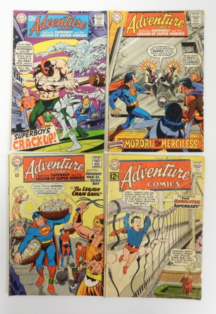 (4) ADVENTURE COMICS 12c ISSUES DC LOT (1 of 2)