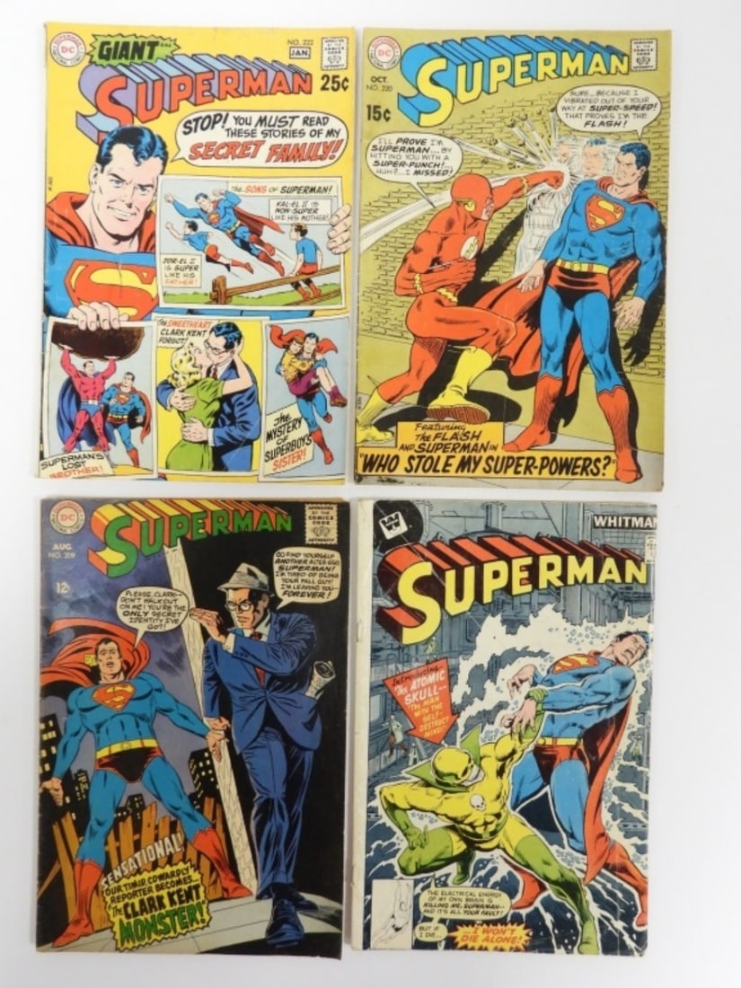 (4) SUPERMAN COMIC BOOKS - EARLY ISSUE (1 of 2)