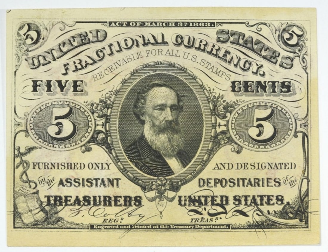 5 CENTS FRACTIONAL CURRENCY NOTE (1 of 2)