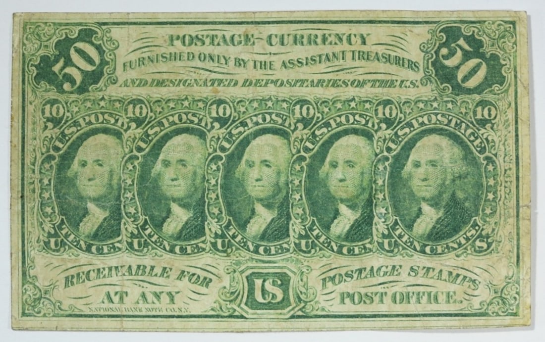 50 CENTS POSTAGE CURRENCY NOTE (1 of 2)