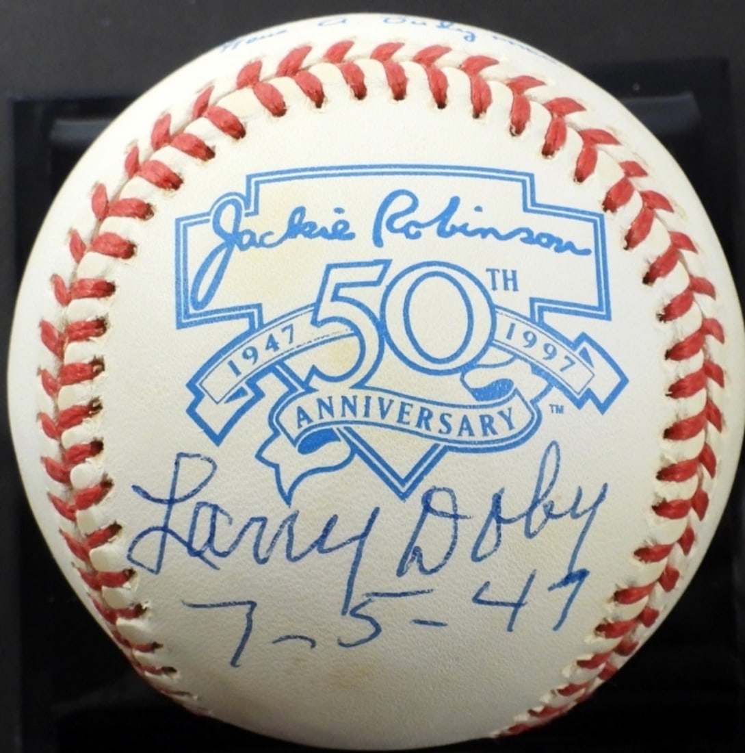 LARRY DOBY AUTOGRAPH BASEBALL (1 of 3)