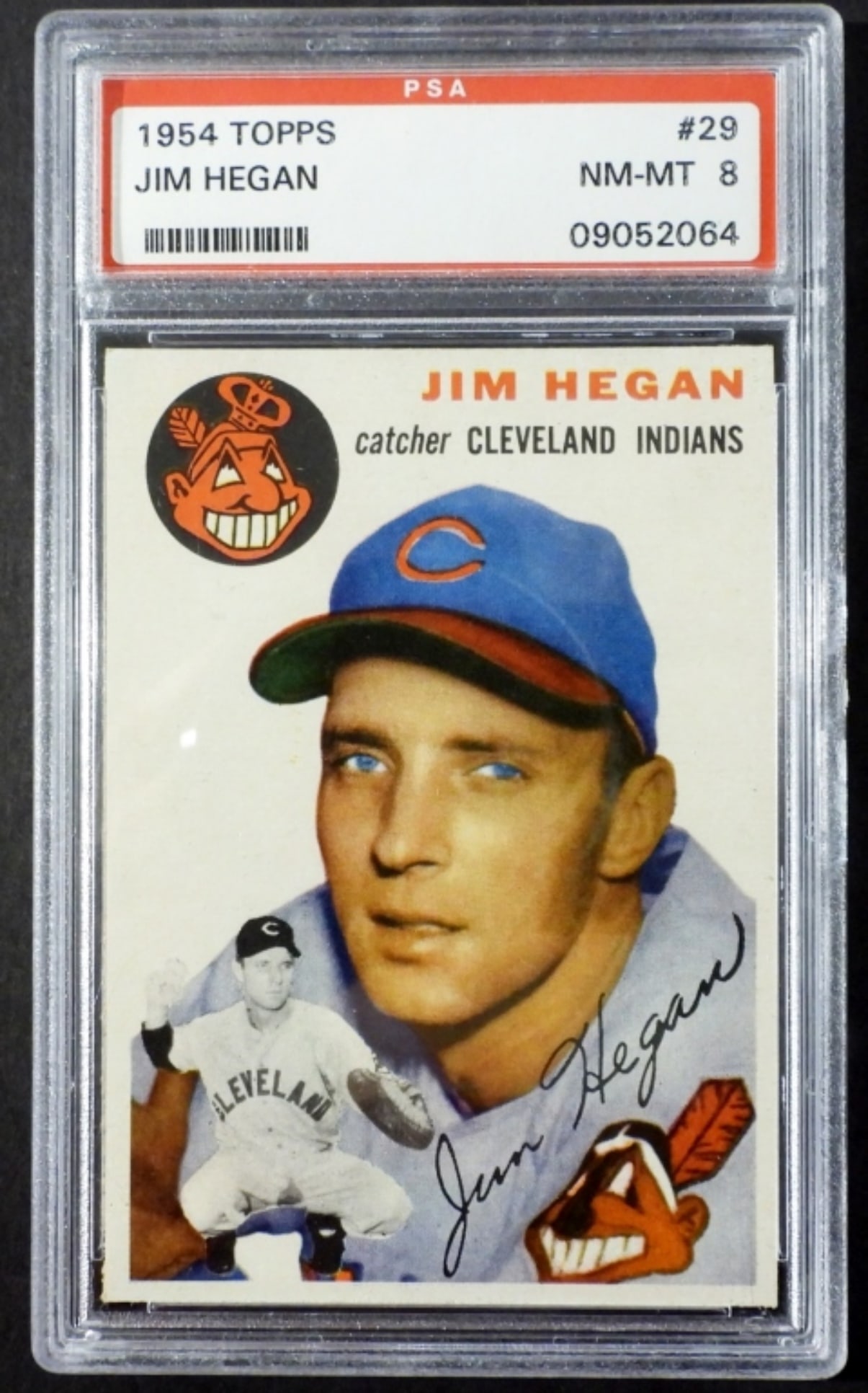 1954 TOPPS #29 JIM HEGAN PSA 8 (1 of 2)