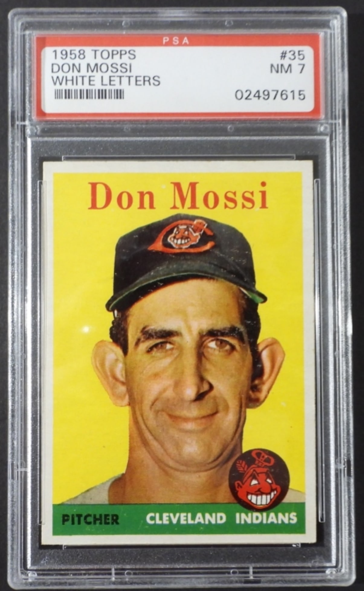 1958 TOPPS #35 DON MOSSI PSA 7 White Ltr (1 of 2)
