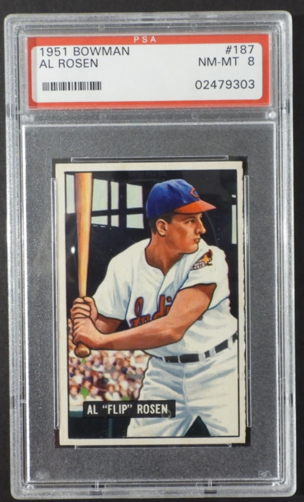 1951 BOWMAN #187 AL ROSEN PSA 8 (1 of 2)