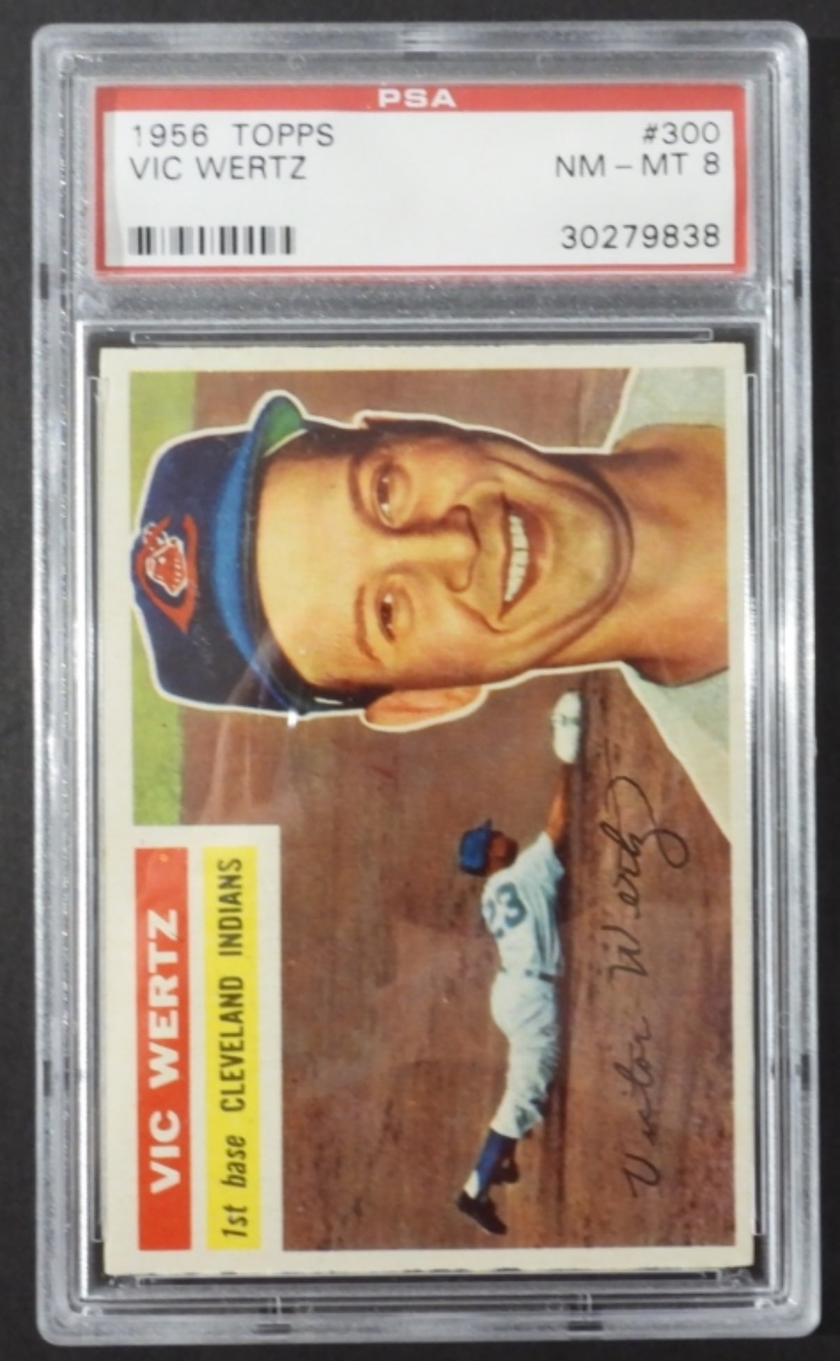 1956 TOPPS #300 VIC WERTZ PSA 8 (1 of 2)