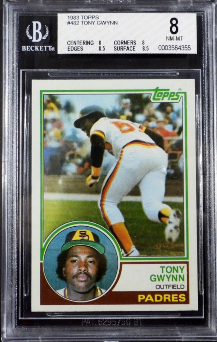 1983 TOPPS #482 TONY GWYNN BECKETT 8: ROOKIE CARD!