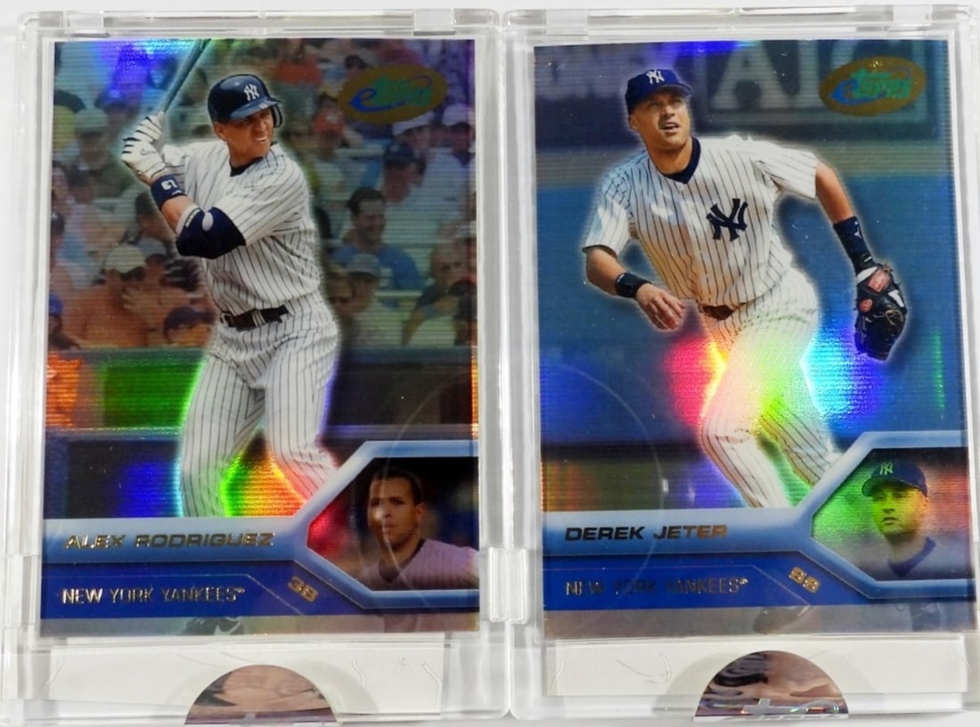 (2) 2005 eTOPPS - AROD & JETER w/COA: REFRACTORS - SEALED