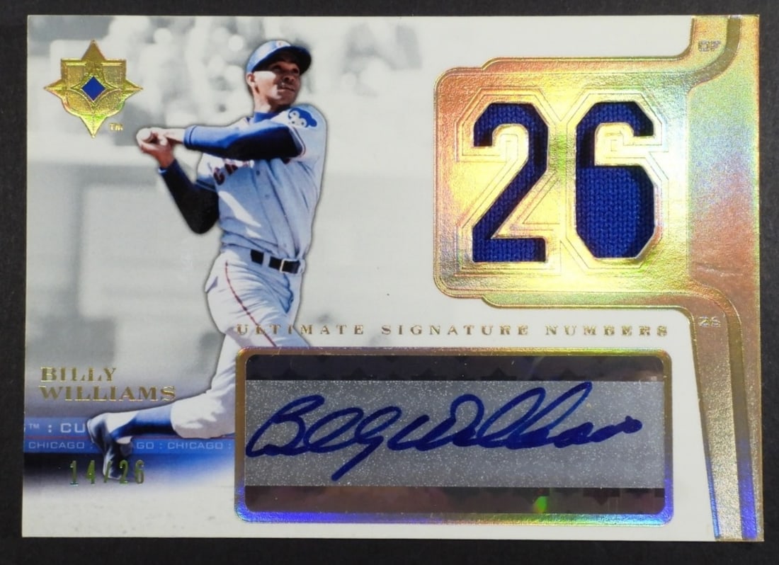#14/26 BILLY WILLIAMS SIGNED JERSEY CARD (1 of 2)