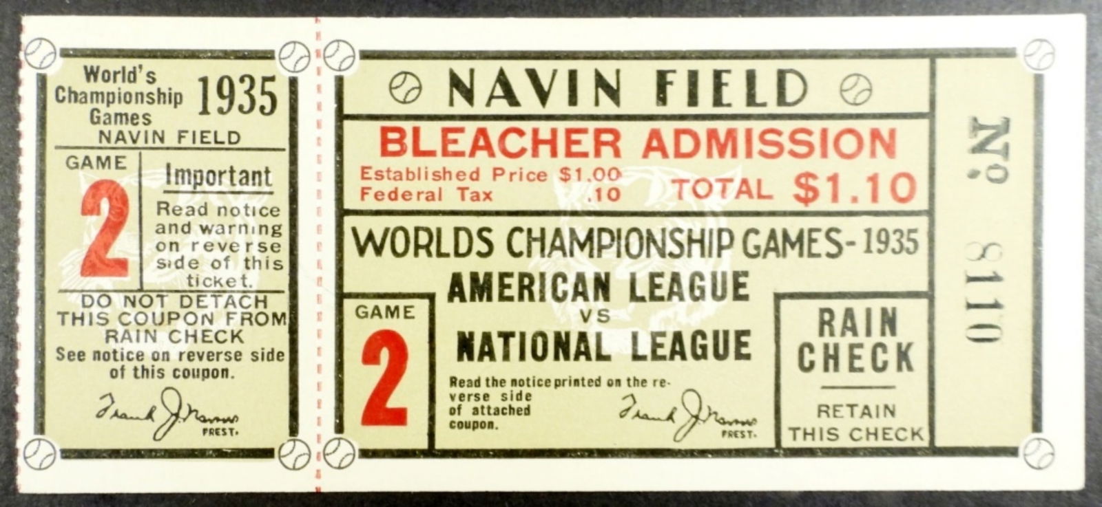 1935 Navin Field Detroit Tigers vs Chicago Cubs (1 of 2)
