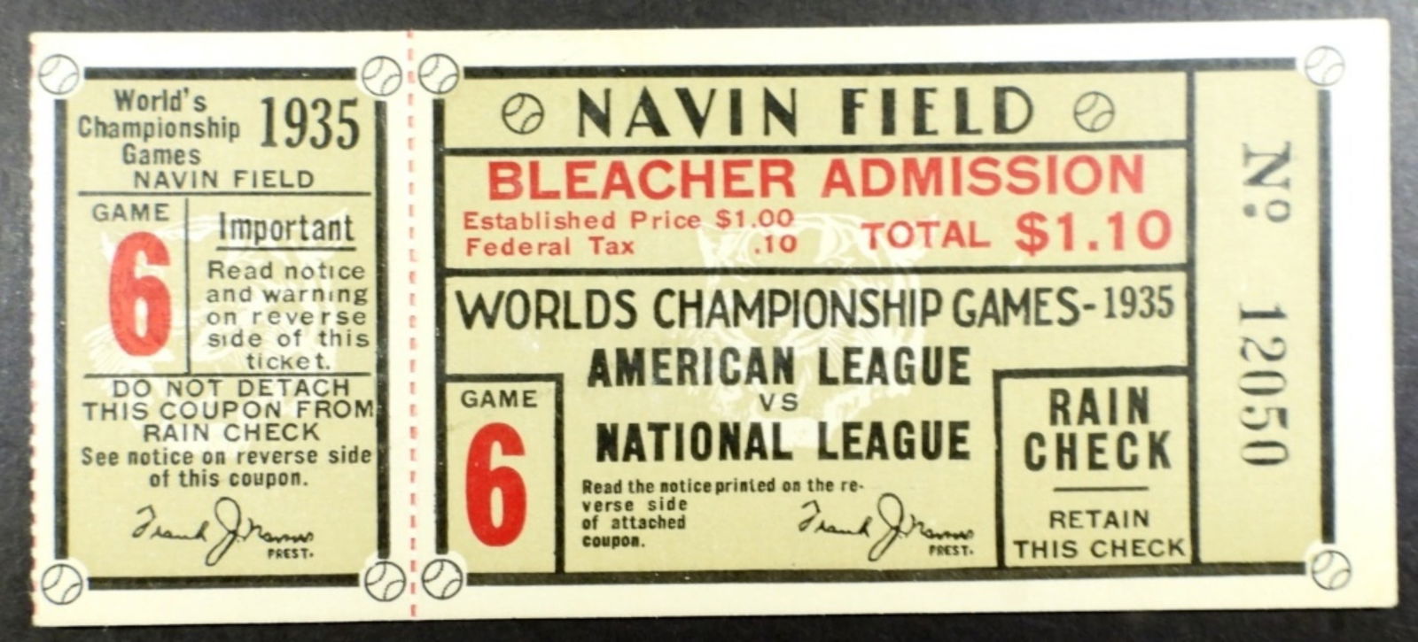 1935 Navin Field Detroit Tigers vs Chicago Cubs (1 of 2)