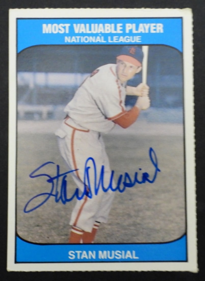 STAN MUSIAL AUTOGRAPH TCMA CARD (1 of 2)