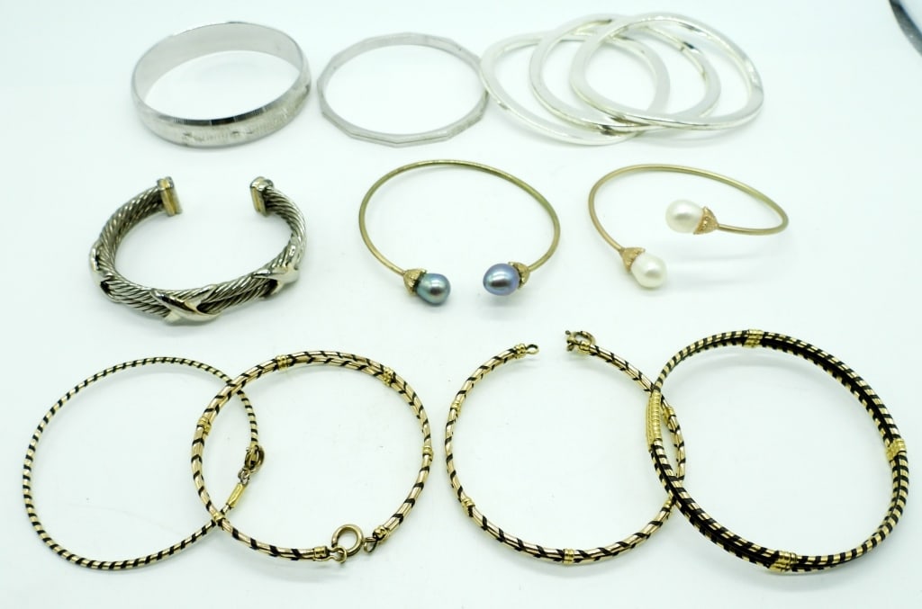 (12) FASHION BRACELETS - BANGLE & CUFF (1 of 2)