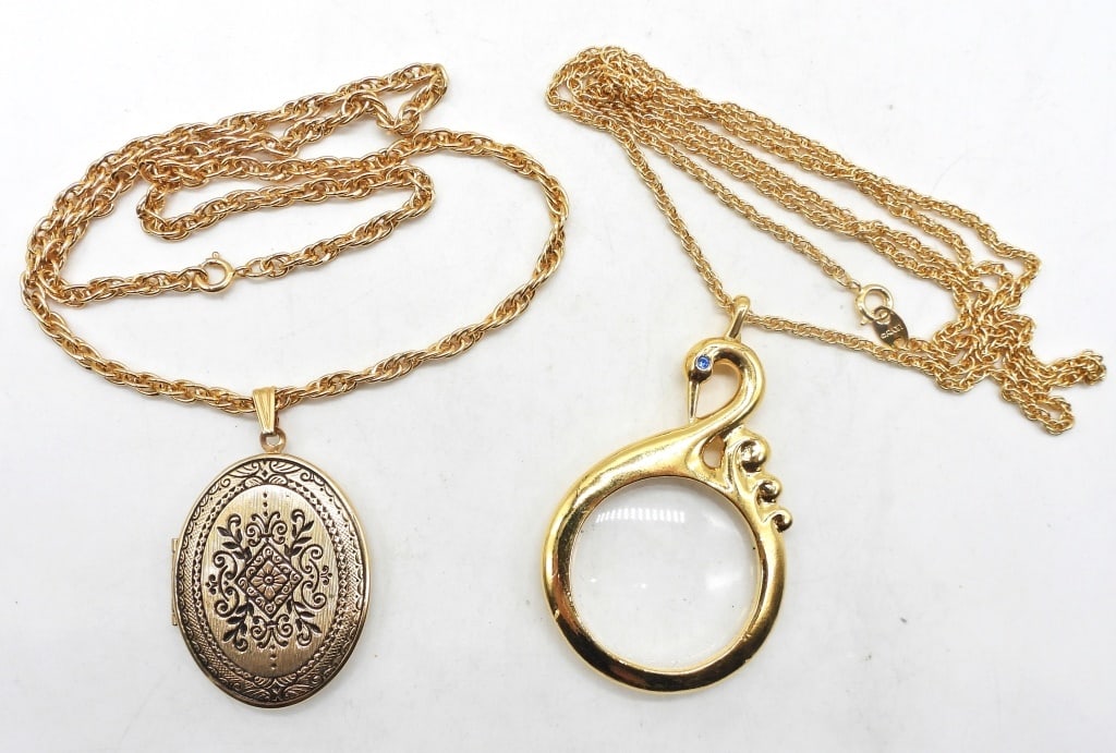 1 LOCKET, 1 MAGNIFY GLASS NECKLACES (1 of 3)