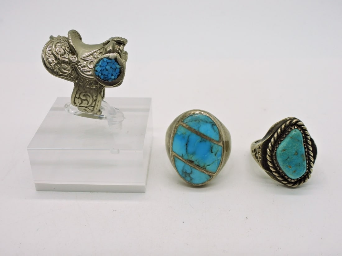 Vintage Sterling Southwest Rings (1 of 3)