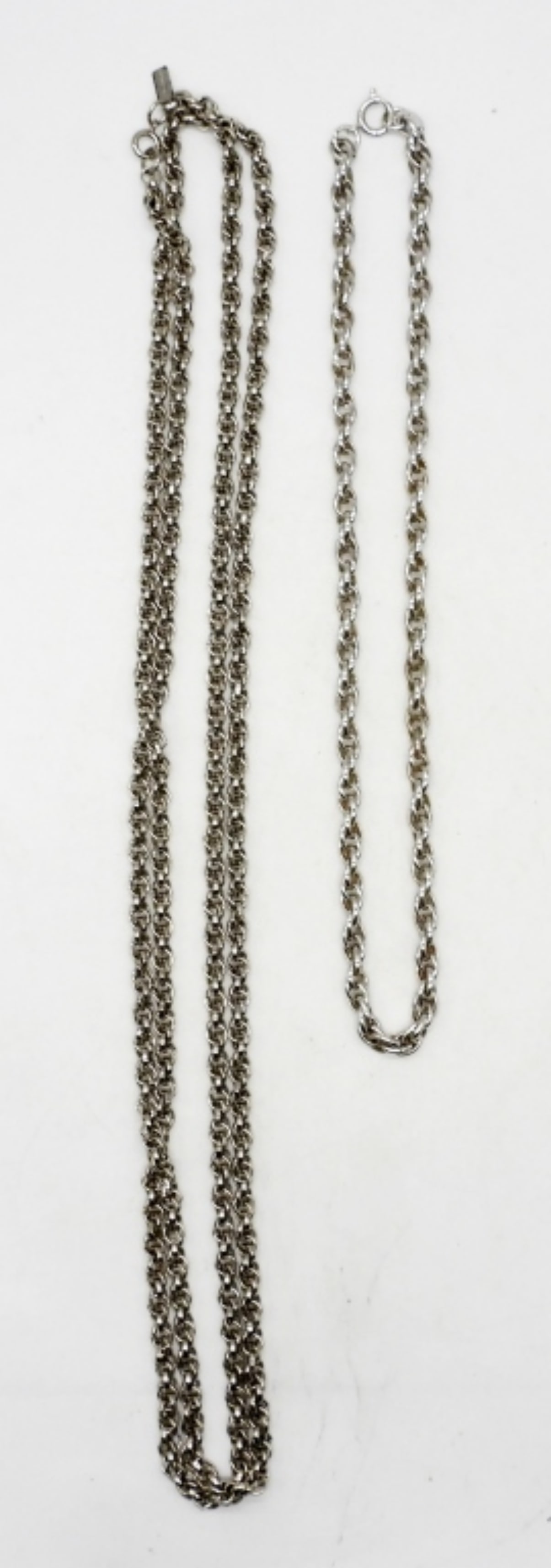 (2) STERLING SILVER CHAIN NECKLACES (1 of 2)