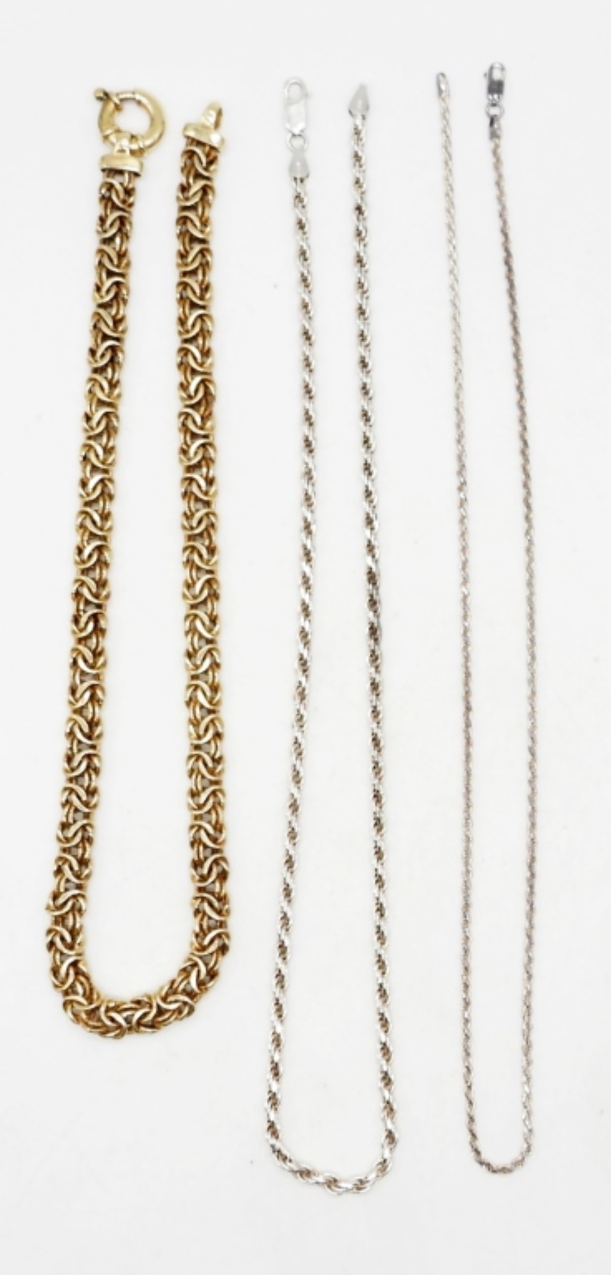 (3) STERLING SILVER TONE NECKLACES (1 of 2)