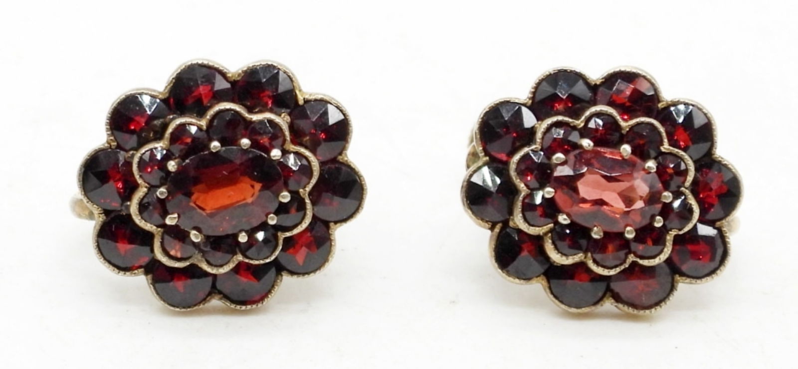 STUNNING GARNET STERLING EARRINGS (1 of 2)
