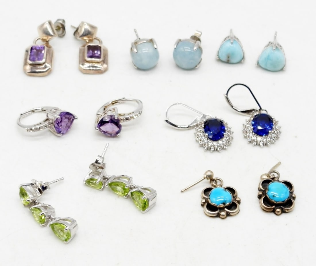 (7) pr FASHION STERLING EARRINGS (1 of 2)