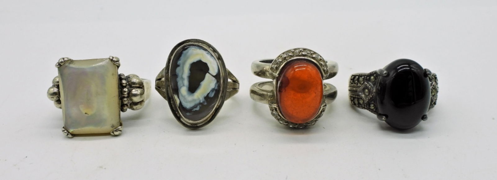 Four 925 Gemstone Rings (1 of 2)