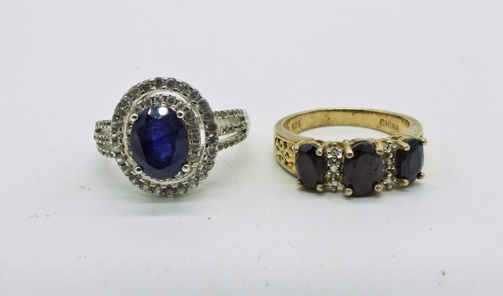 Sterling Sapphire Rings Size 7 (1 of 2)