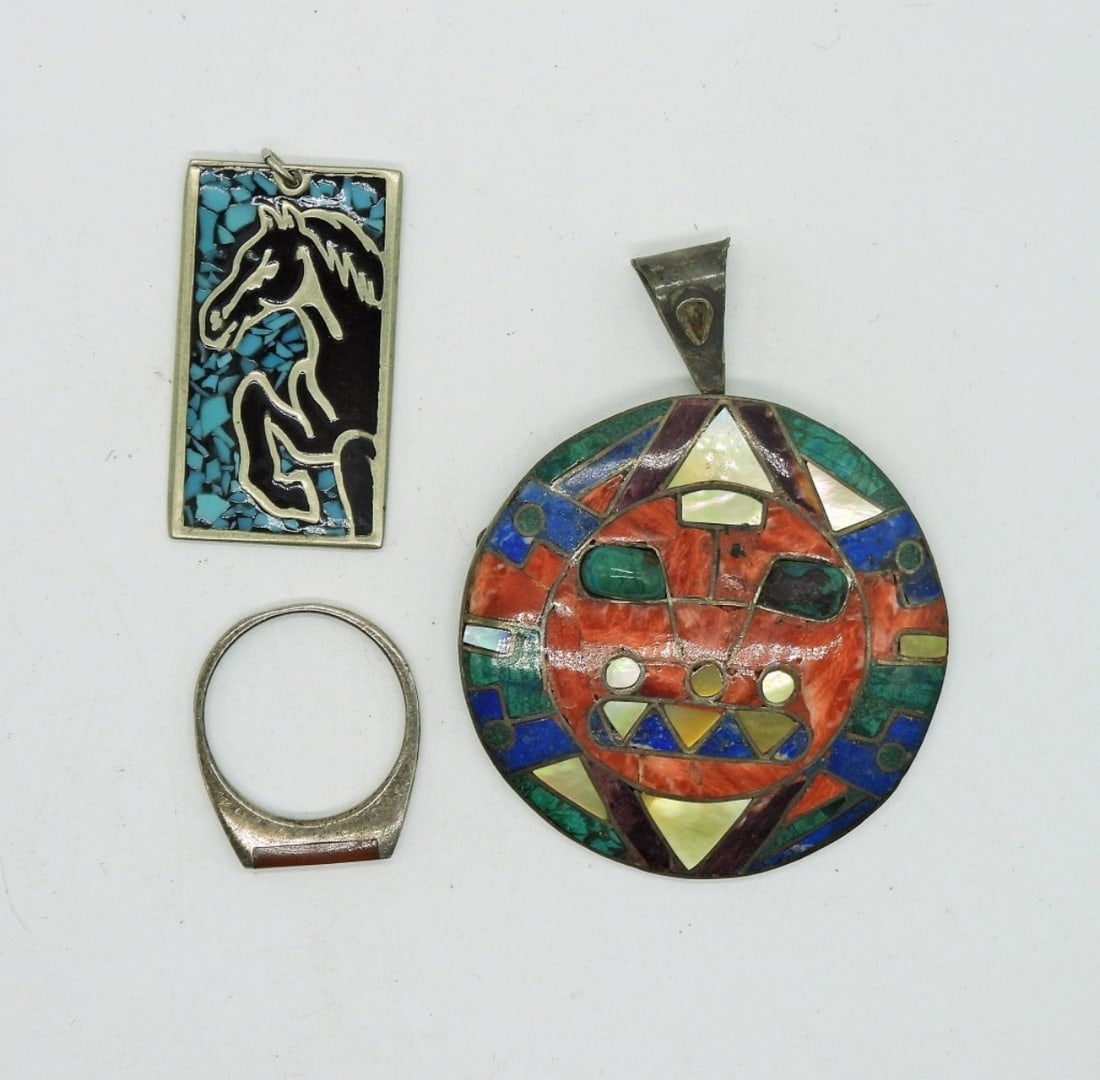 925 Southwest Pendants & Ring (1 of 2)