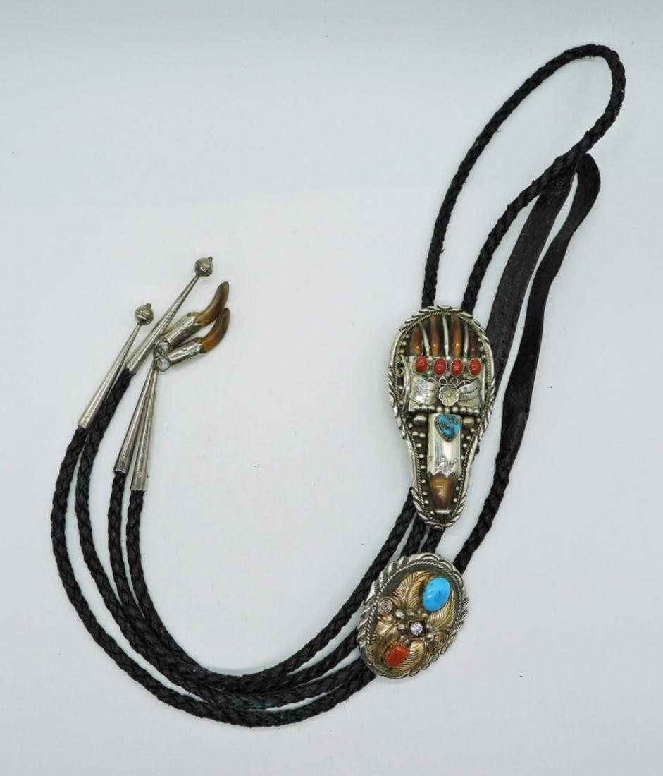 Sterling Vintage Navajo Bolo Ties (1 of 4)