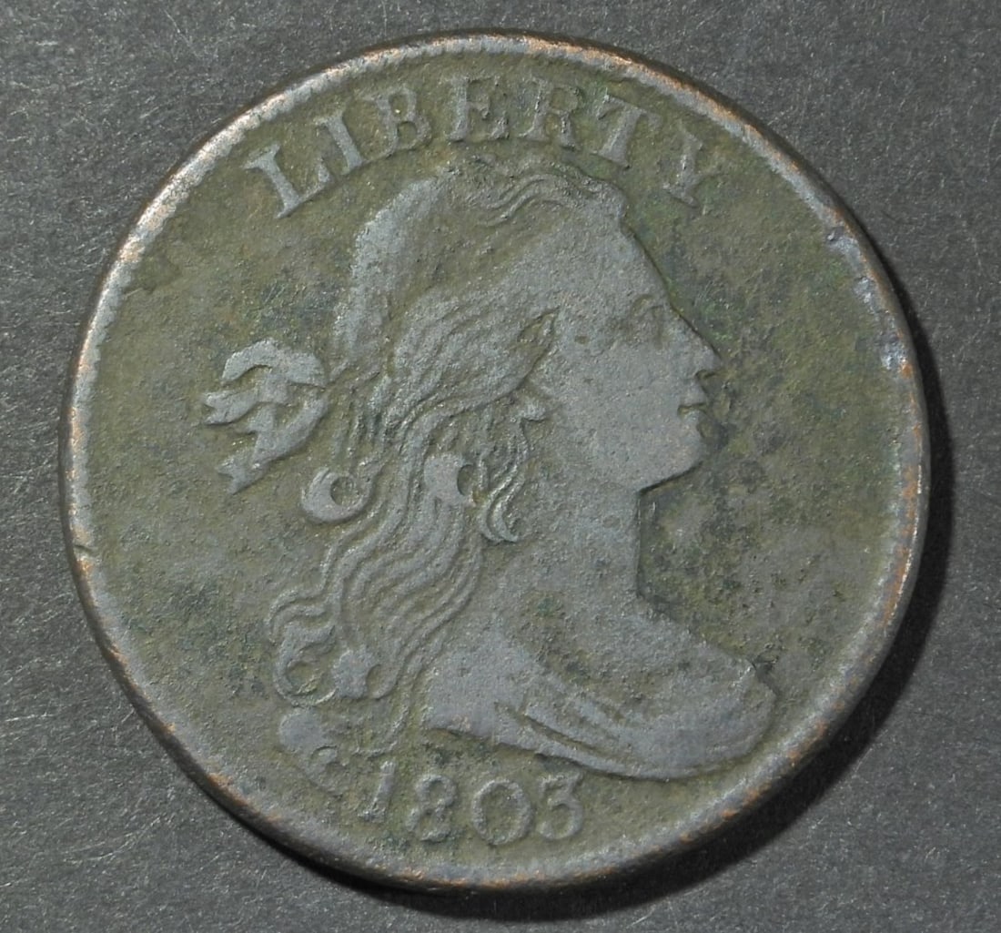 1803 DRAPED BUST CENT VG (1 of 2)