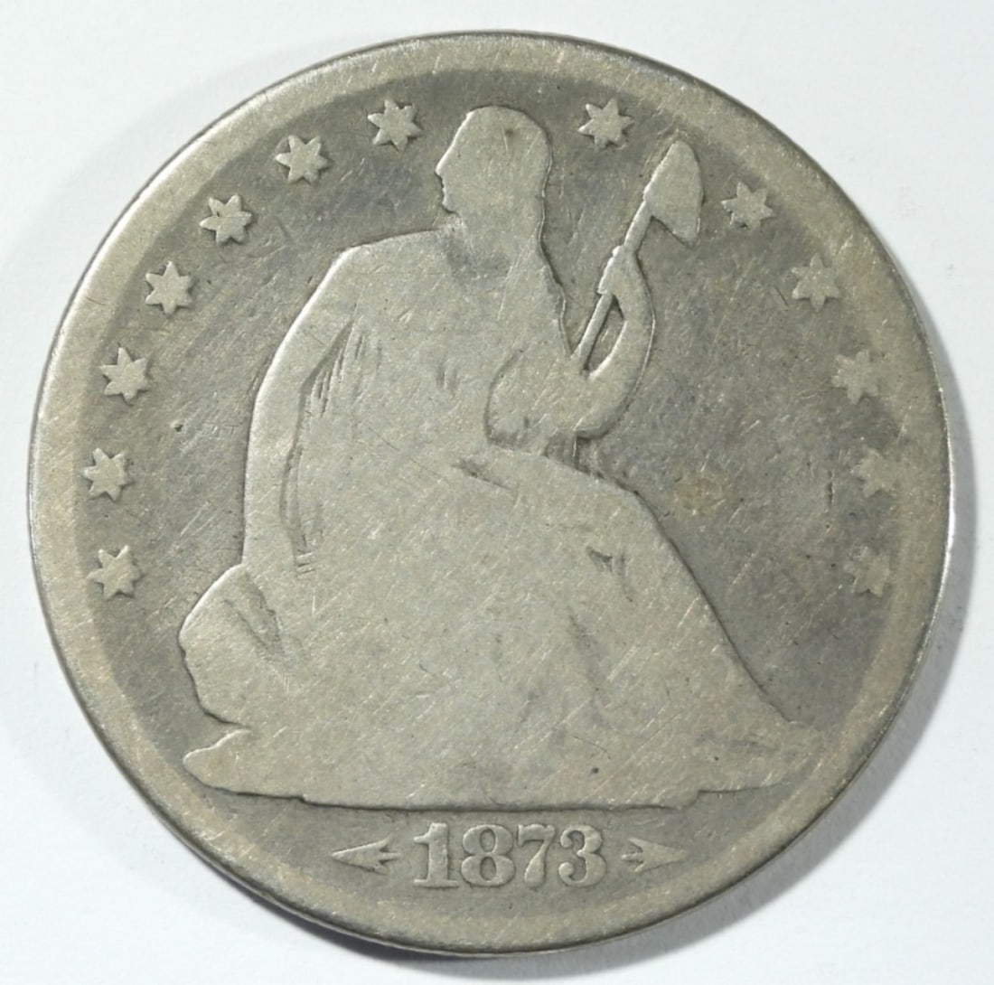 1873 LIBERTY SEATED HALF DOLLAR  G (1 of 2)