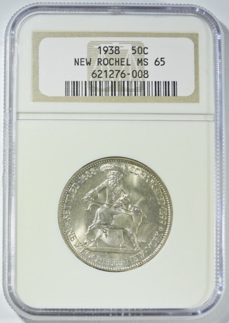 1938 NEW ROCHELLE COMMEM HALF NGC MS-65 (1 of 4)