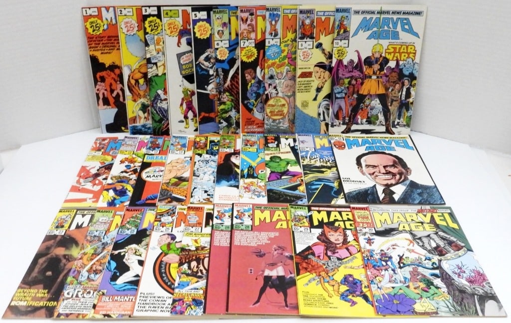 MARVEL AGE #1 thru #30 COMIC LOT (1 of 3)