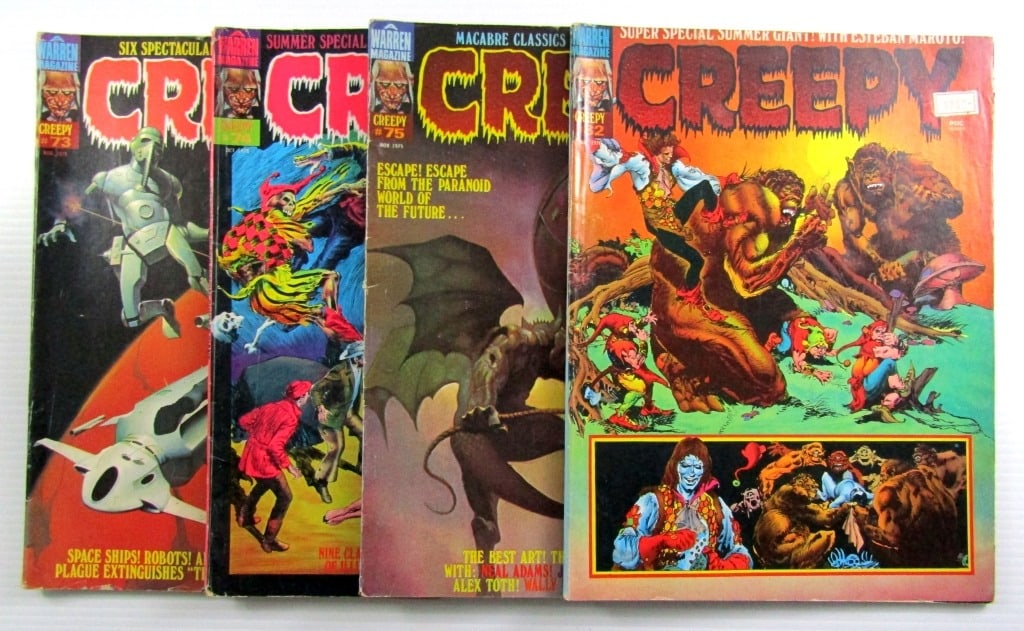 (4) Creepy Horror Magazines (Warren, 1975/76) (1 of 5)