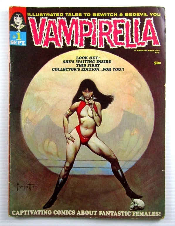 Vampirella #1 (Warren, 1969) Frazetta Cover: 1st Appearance Vampirella; Silver Age - Good Condition.